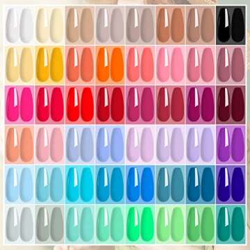 Saviland 48 Colors Nail Art Gel Paint Kit: Nail Art Paint Gel Nail Polish Kit with Color Gel Paint f...