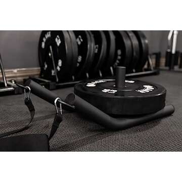 Rage Fitness R2 Weight Training Pull Sled with Harness. 90 LBS Capacity & 6.5 Feet Strap. Power Speed Sled Ideal for Endurance and Weight Training. Compatible with Bumper Plates(Black)