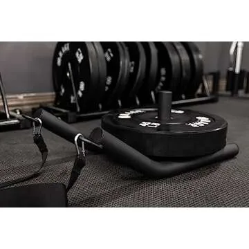 Rage Fitness R2 Weight Training Pull Sled with Harness. 90 LBS Capacity & 6.5 Feet Strap. Power Speed Sled Ideal for Endurance and Weight Training. Compatible with Bumper Plates(Black)