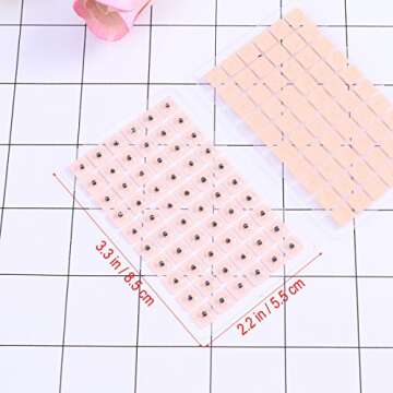 ROSENICE 600 Counts Disposable Ear Press Seeds Acupuncture Vaccaria Plaster Bean Massagee Multi-Condition Ear Seed Acupressure Kit (10 Sheets)