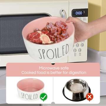 WoofinPets 70OZ Heavy Duty Ceramic Dog Bowl