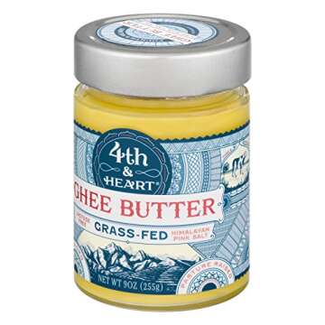 4th & Heart Ghee Butter, Himalayan Pink Salt, 9 oz (Pack of 2)