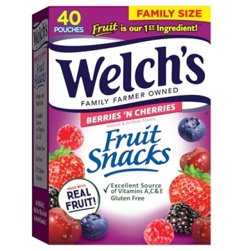 Welch's Fruit Snacks Berries 'n Cherries Bulk Pack - 40 Count