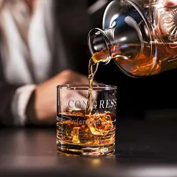 Engraved Declaration of Independence Whiskey Glass - 12oz