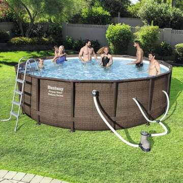 Bestway Power Steel Above Ground Pool Set for Summer Fun