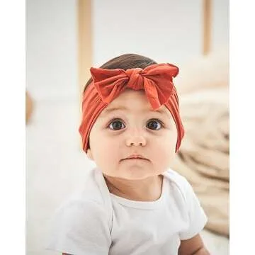 jollybows 20PCS Baby Girls Nylon Headbands Elastic Hair Bows Hair Bands Turban Hair Accessories for Kids Infants Toddlers