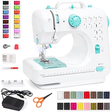Best Choice Products Compact Sewing Machine, 42-Piece Beginners Kit, Multifunctional Portable 6V Beg...