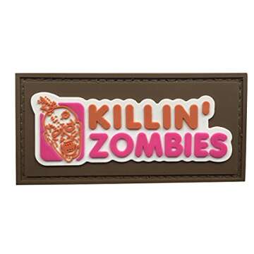 Funny Killin Zombies Dunkin Donuts PVC Patch - Durable & Fun