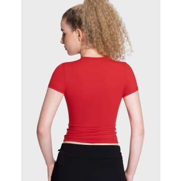 Comfortable and Stylish PUMIEY Women's Crew Neck Tops