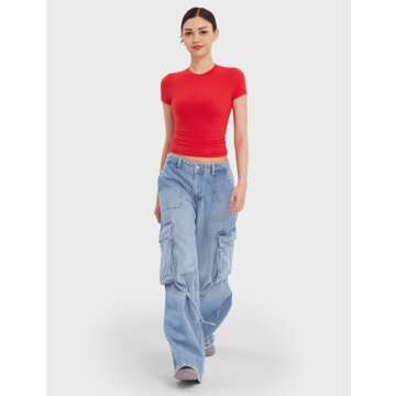 Comfortable and Stylish PUMIEY Women's Crew Neck Tops