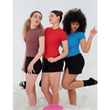 Comfortable and Stylish PUMIEY Women's Crew Neck Tops