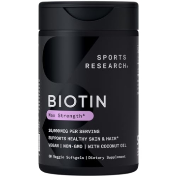 Vegan Biotin 10,000mcg with Coconut Oil - Sports Research