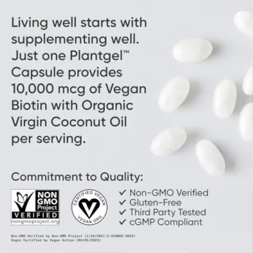 Vegan Biotin 10,000mcg with Coconut Oil - Sports Research