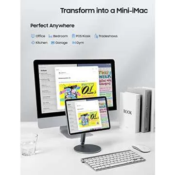 BENKS Magnetic iPad Stand Holder, Foldable Portable Tablet Holder, 360° Adjustable Rohtating Aluminium Table Stand Upgrade for Apple iPad Pro 11 Inch 1st/2nd/3rd/4th and iPad Air 4th/5th/6th-Gray