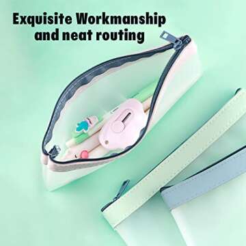 Boxgear 3 Clear Pencil Case Set Portable Kids Organizer