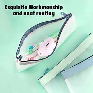Boxgear 3 Clear Pencil Case Set Portable Kids Organizer
