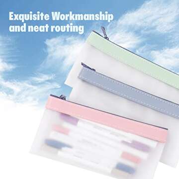 Boxgear 3 Clear Pencil Case Set Portable Kids Organizer