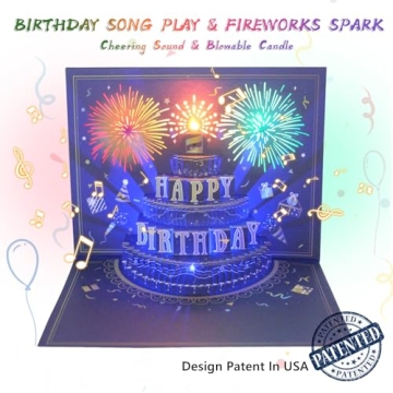 3D Pop Up Firework Birthday Cards - MZD8391 Upgrade