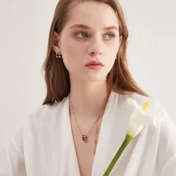 Luxury Gold Necklace for Women Plated Classic Letter Design Fashion Necklace Pendant Jewelry Gifts for Women (A)