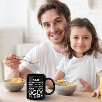 Funny Black Coffee Mug for Dad - Great Father's Day Gift