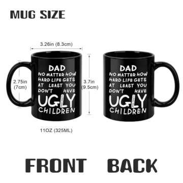 Funny Black Coffee Mug for Dad - Great Father's Day Gift