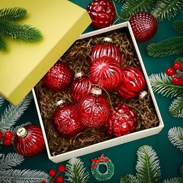 Jenaai Vintage Glass Christmas Ornaments Set 6 Styles