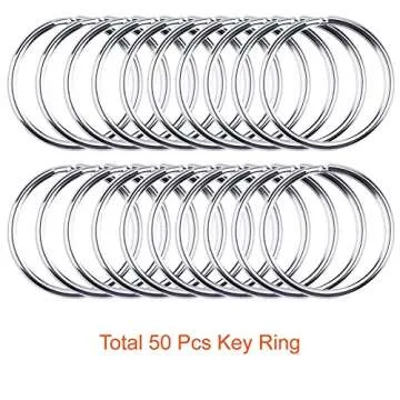 PAXCOO 100 Pcs Metal Swivel Lanyard Snap Hook with Key Rings