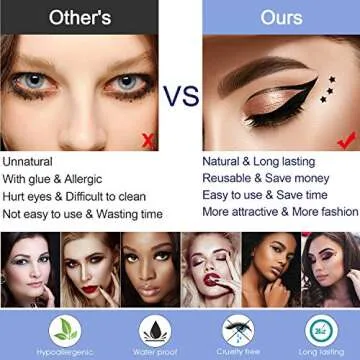 Eyeliner Stamp Wingliner Star Microblading Eyebrow Pen Natural Tattoo Eyebrow Pen Eye Liner Liquid Eyeliner Black Waterproof Eyeliner Cat Eye Winged for Women 3 in 1