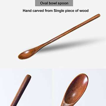 6 Pcs Small Wooden Spoons for Coffee Spoons Jars Tea Spoons Wood Teaspoons Tasting Spoon Set Teaspoon Mini Stirring Spoon Honey Spoons Tiny Mixing Spoon for Powder Dessert Table Stir Spoon