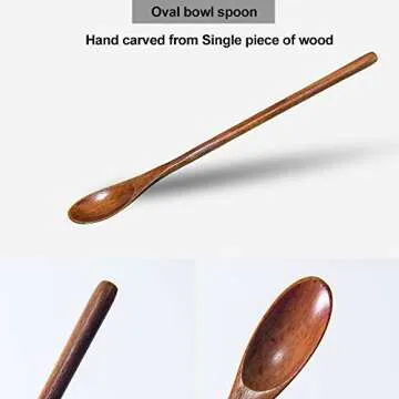 6 Pcs Small Wooden Spoons for Coffee Spoons Jars Tea Spoons Wood Teaspoons Tasting Spoon Set Teaspoon Mini Stirring Spoon Honey Spoons Tiny Mixing Spoon for Powder Dessert Table Stir Spoon