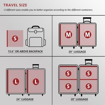 SUOCO 18 Pack Travel Vacuum Bags with Rechargeable Pump