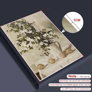 Antique Vintage Flower Canvas Wall Art for Home Décor