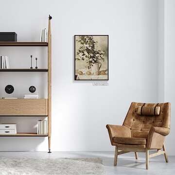 Antique Vintage Flower Canvas Wall Art for Home Décor