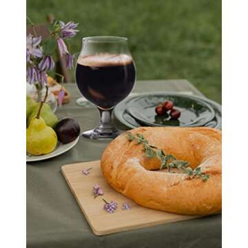 ECODESIGN-US Beer Glasses Belgian Style Tulip - 16 Oz - Set of 2 w/Coasters - Birthday Housewarming Bachelor Party Glassware Gift