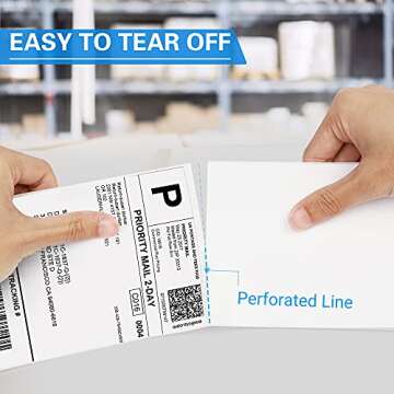 LotFancy 4x6 Shipping Labels - 1000 Premium Adhesive Labels