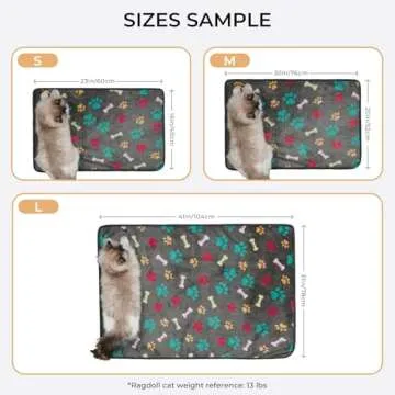 Luciphia 1 Pack 3 Blankets Fluffy Premium Fleece Pet Blanket Flannel Paw Printed Throw for Dog Cat(Small 23x16'', Grey/Brown/Blue)