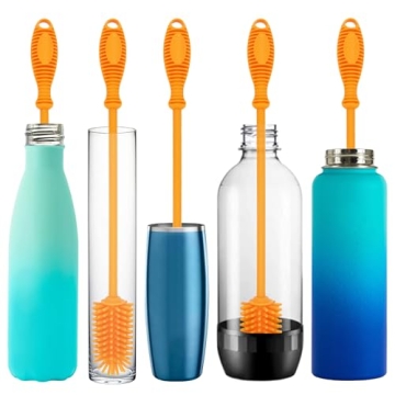 12.5" Silicone Bottle Brush Set for Easy Cleaning