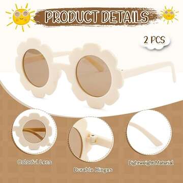 Cute Flower Sunglasses for Girls - Stylish & Fun Accessory