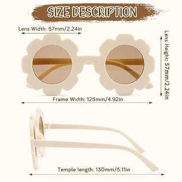 Cute Flower Sunglasses for Girls - Stylish & Fun Accessory