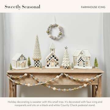 MACKENZIE-CHILDS Farmhouse Icing Tabletop Christmas Tree, White Decorative Tree, Small