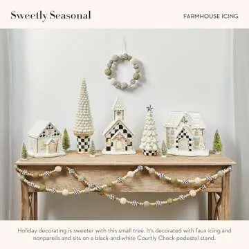 MACKENZIE-CHILDS Farmhouse Icing Tabletop Christmas Tree, White Decorative Tree, Small