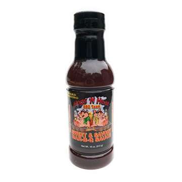 Hogs ‘N Heat Sweet & Savory BBQ Sauce & Rub Combo - Perfect for Grilling & Camping! 18oz Sauce + 5...