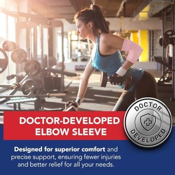 Dr. Arthritis Pink Elbow Compression Sleeve for Women