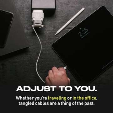 The Snap Back Charger Winder Compatible with Apple 20W/18W USB-C Chargers for Travel and Cable Management