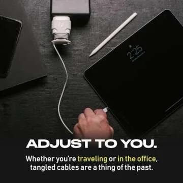 The Snap Back Charger Winder Compatible with Apple 20W/18W USB-C Chargers for Travel and Cable Management