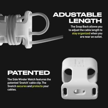 The Snap Back Charger Winder Compatible with Apple 20W/18W USB-C Chargers for Travel and Cable Management