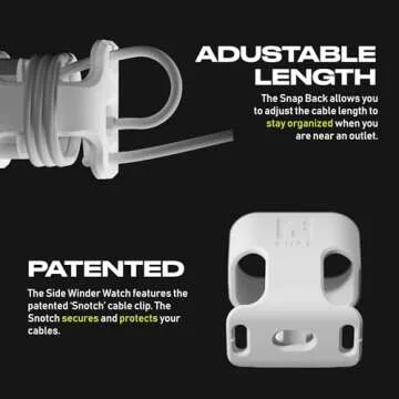 The Snap Back Charger Winder Compatible with Apple 20W/18W USB-C Chargers for Travel and Cable Management