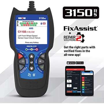 Innova 3150RS OBD2 Scanner / Car Code Reader with ABS, SRS, Live Data, and Service Light Reset