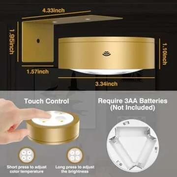 EUIOKUN Wireless Picture Light with Remote Control and Timer