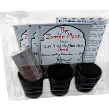 Zombie Plant Greenhouse Grow KIT- (Touch It and It Plays Dead!) Unique Nature Kit- Grow a House Plan...